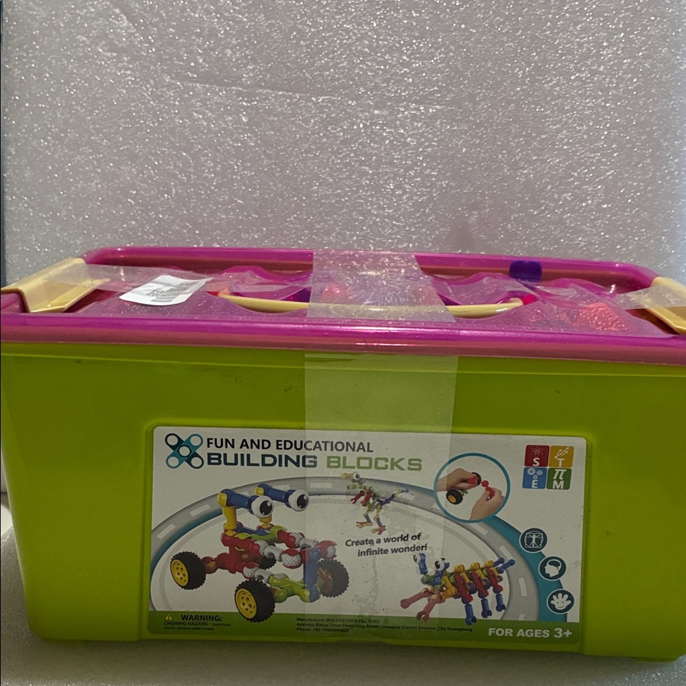 Creative Building Blocks Set - Green and Purple